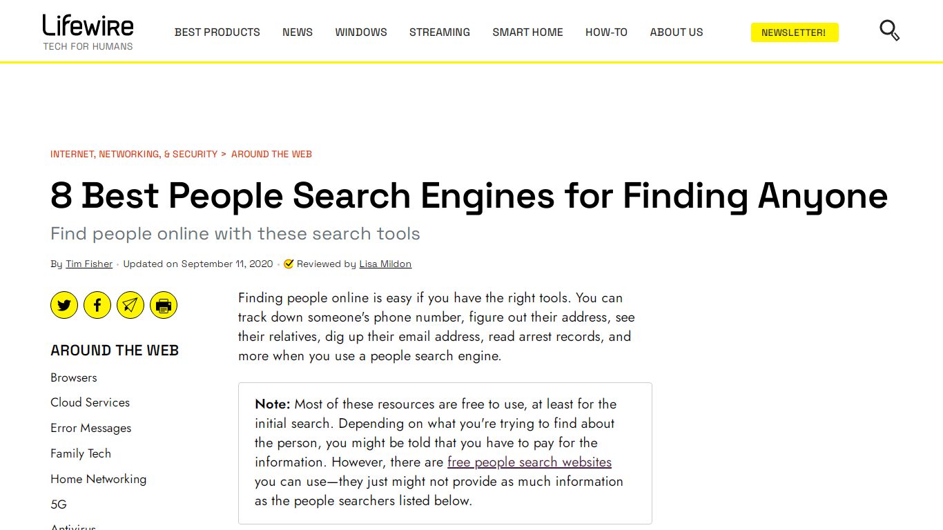 Zabasearch people search results example