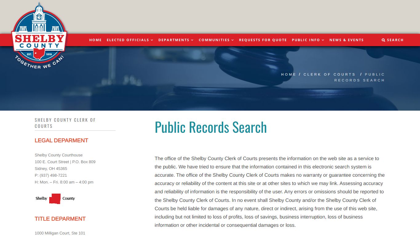 Shelby County Ohio Public Records Search Portal