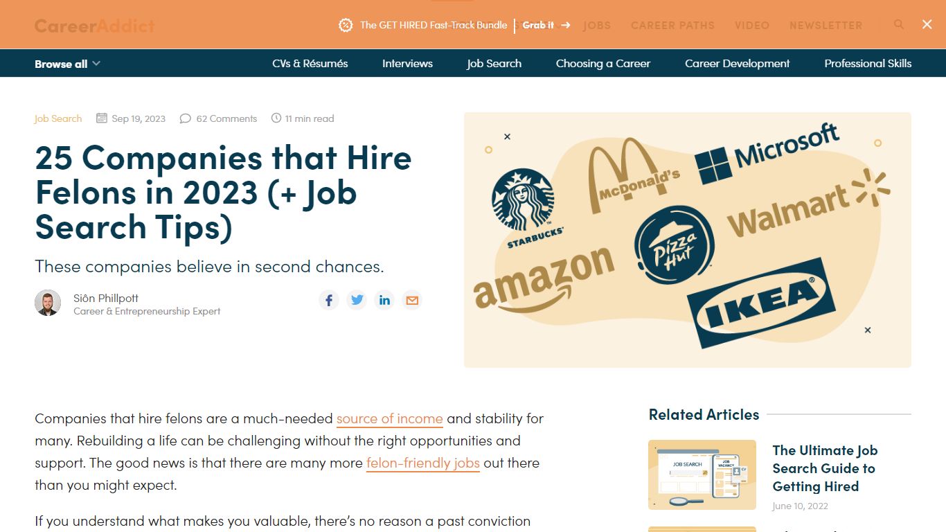 Companies that hire felons including PepsiCo