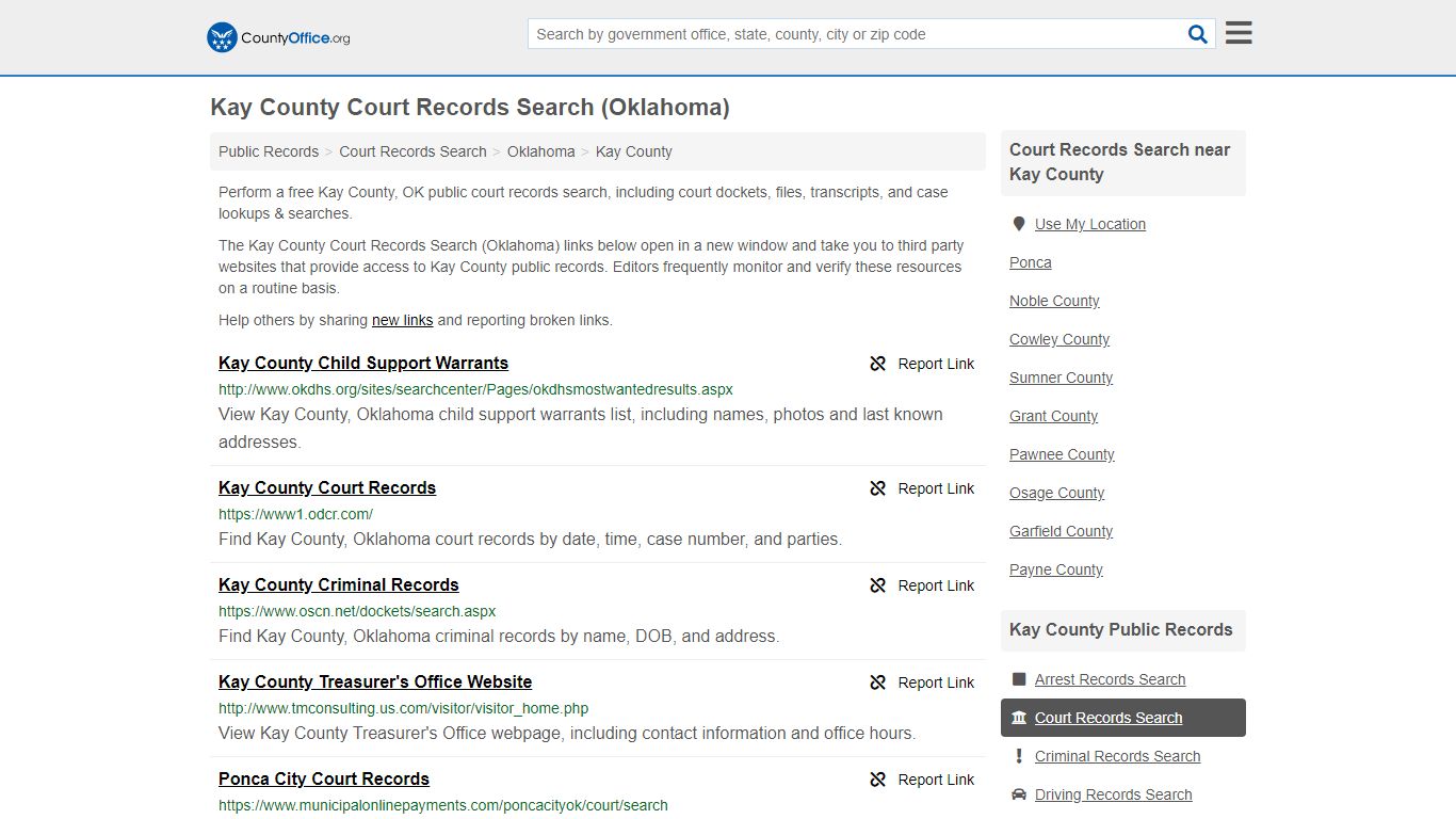 Court Records Search - Kay County, OK (Adoptions, Criminal ...)