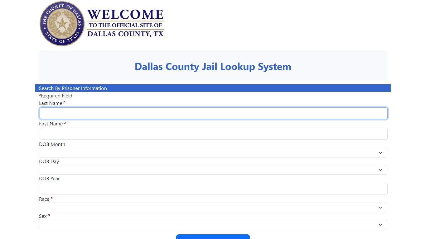 Dallas County Online Jail Inmate Search Tool