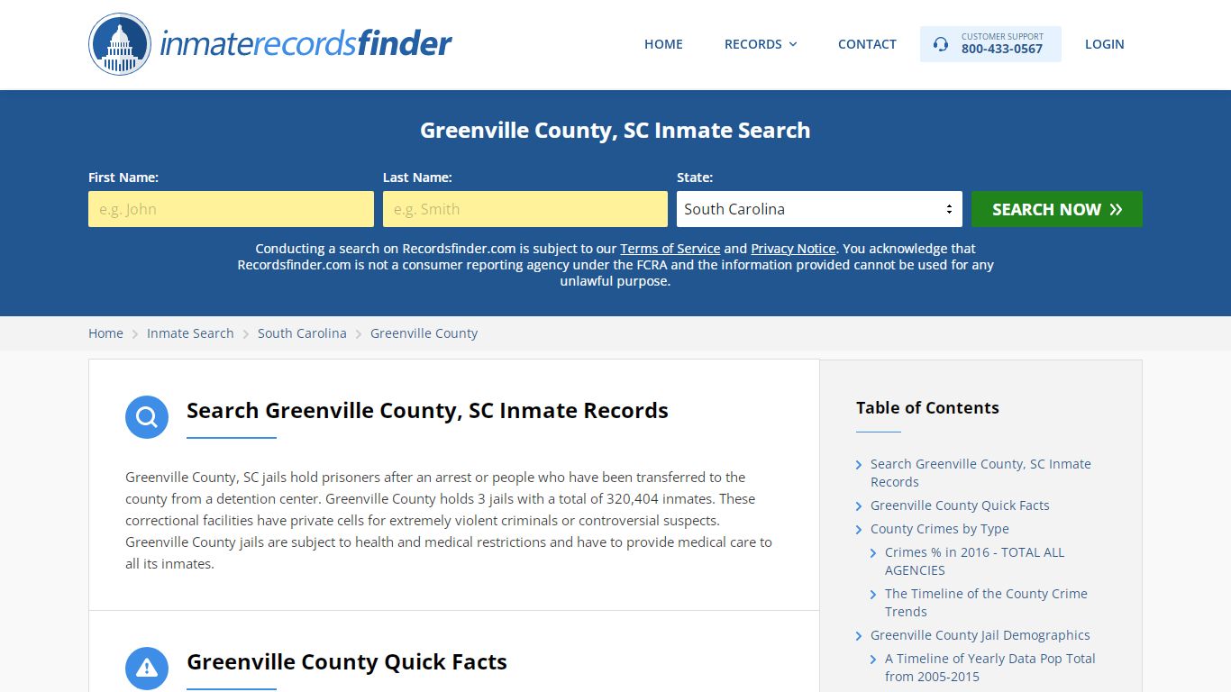 Greenville County SC Inmate Lookup and Jail Records Online