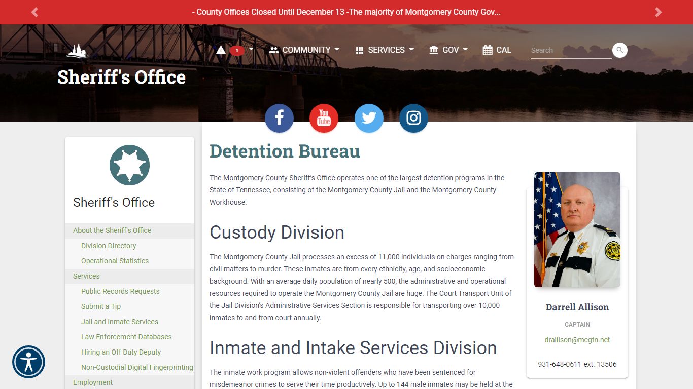 Montgomery County, TN Detention Facility Overview