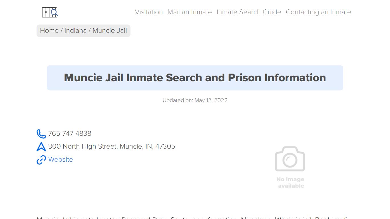 Muncie Jail Inmate Search, Visitation, Phone no. & Mailing