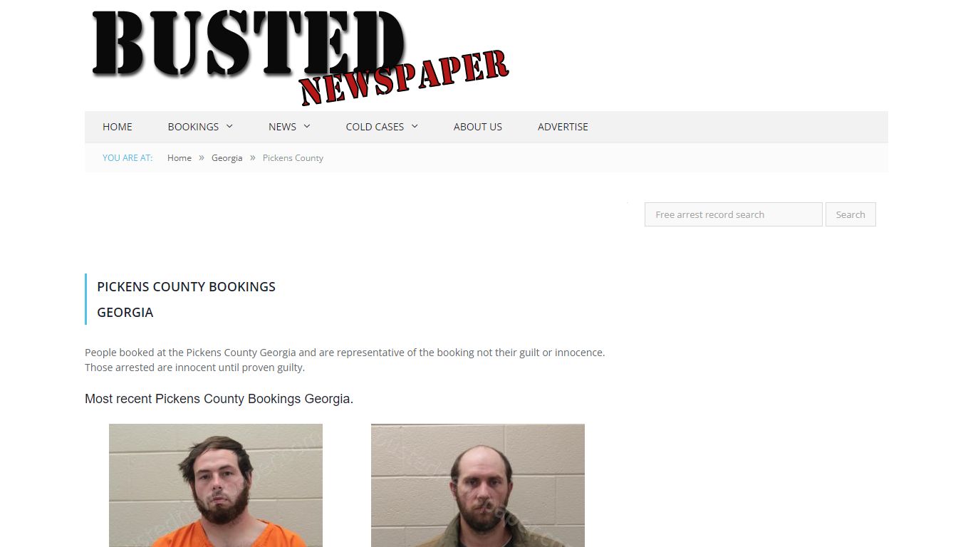 Pickens County GA Mugshots - BUSTEDNEWSPAPER.COM