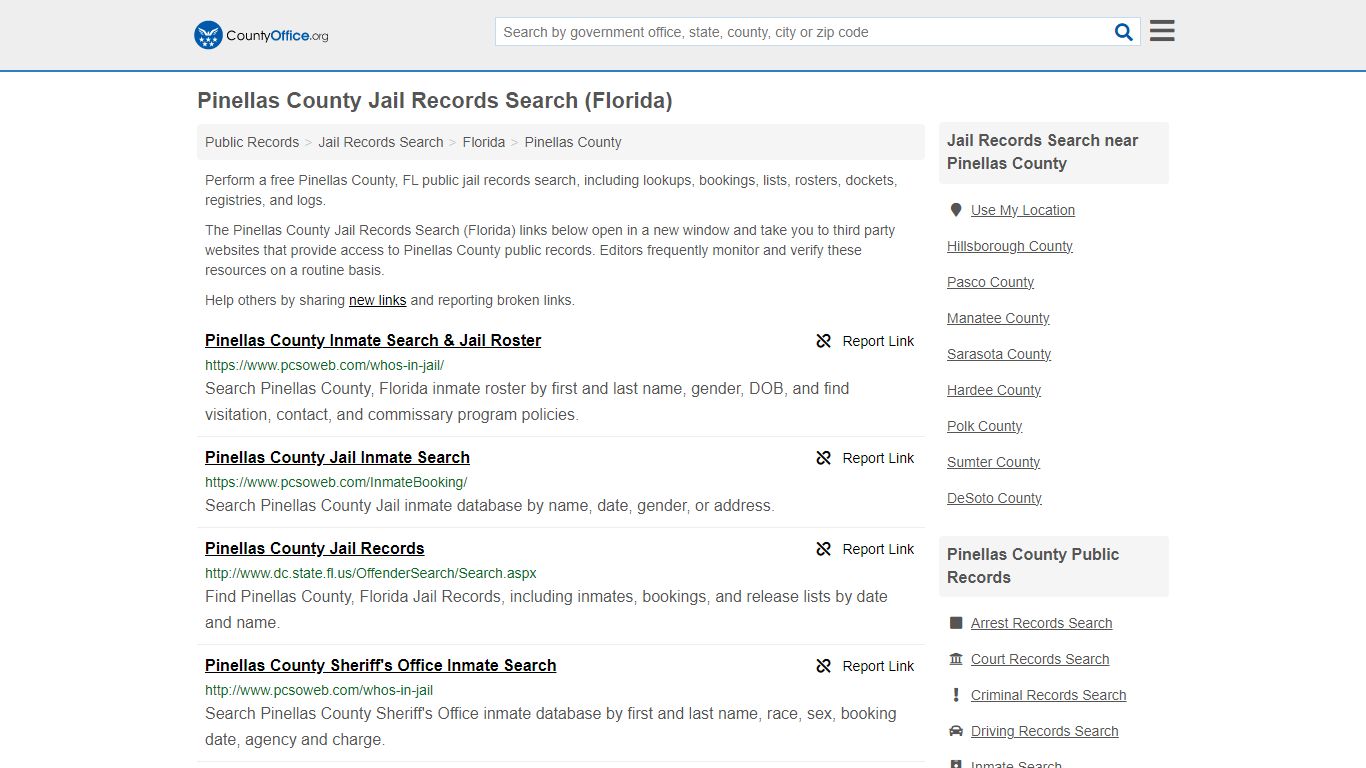 Pinellas County Jail Records Search (Florida) – County Office