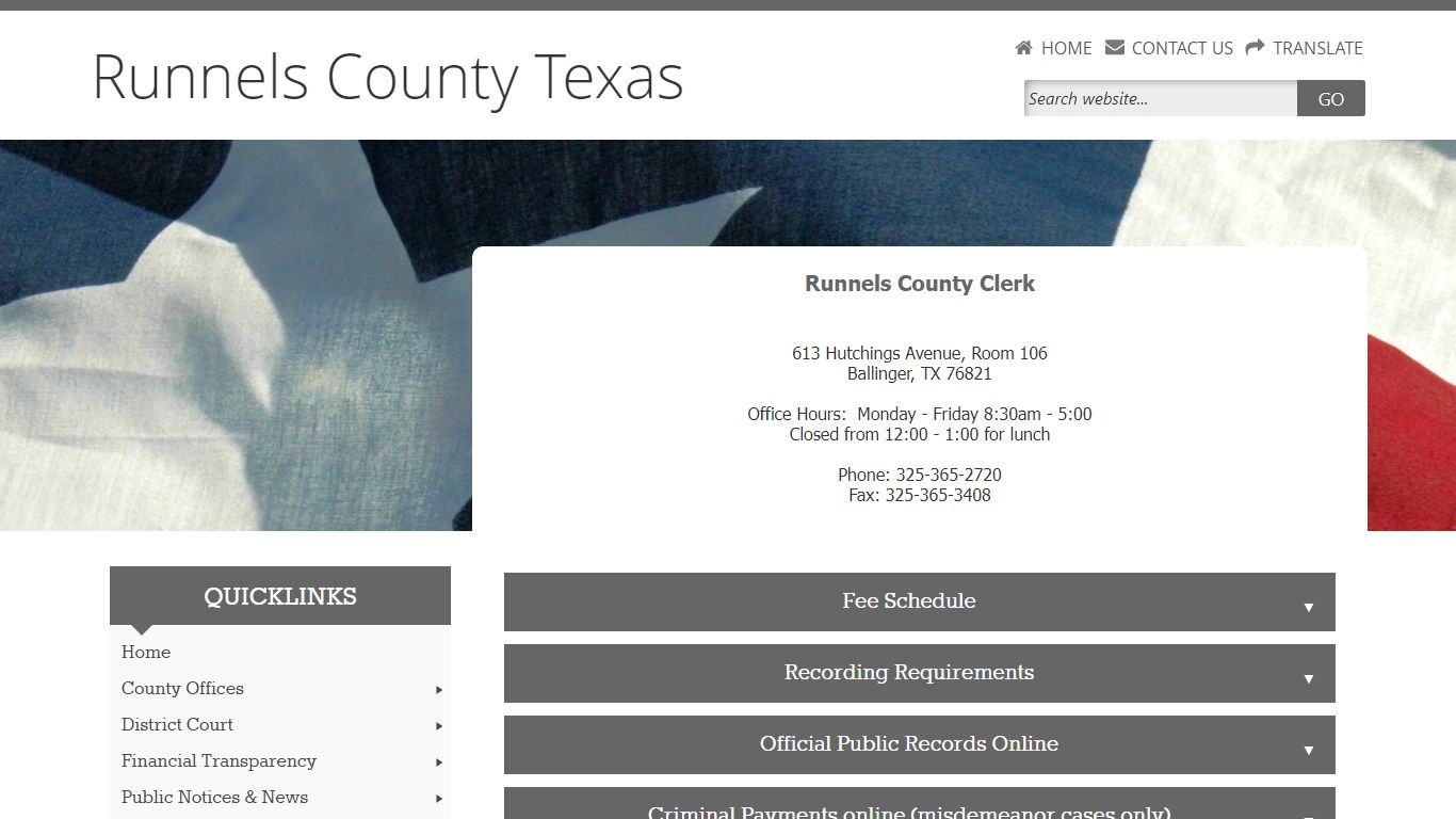 Runnels County Courthouse Building