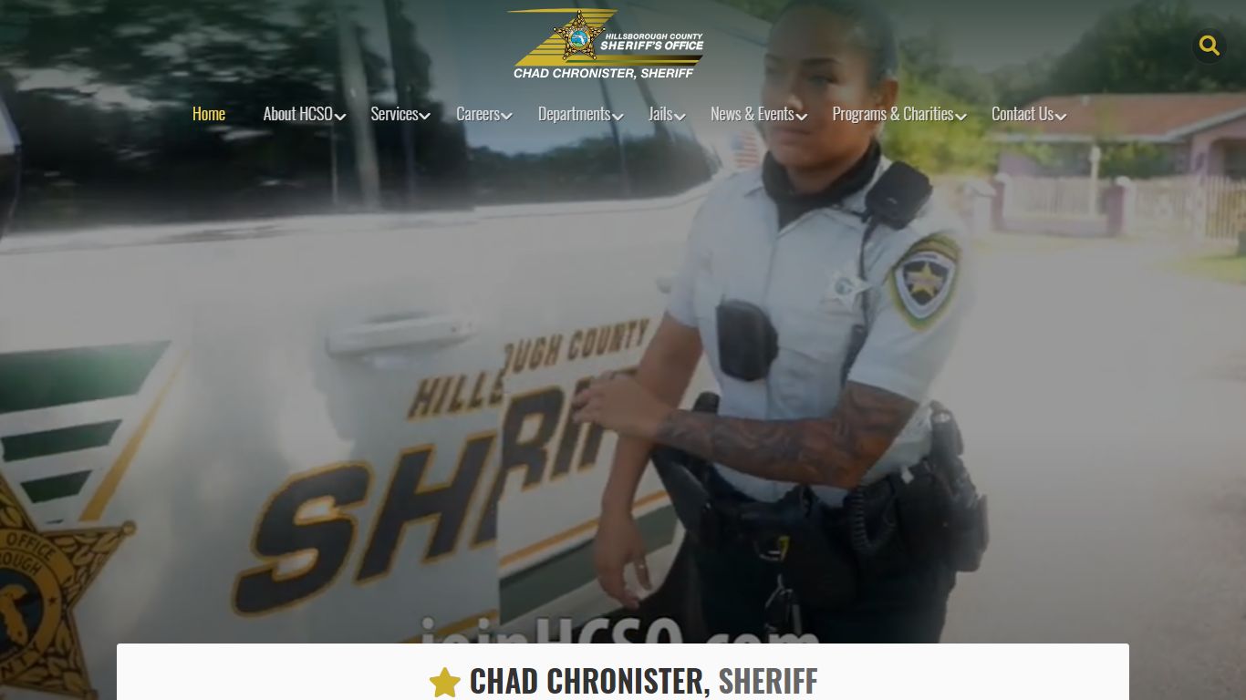 Tampa, FL - HCSO Hillsborough County Sheriff's Office, Sheriff Chad Chronister