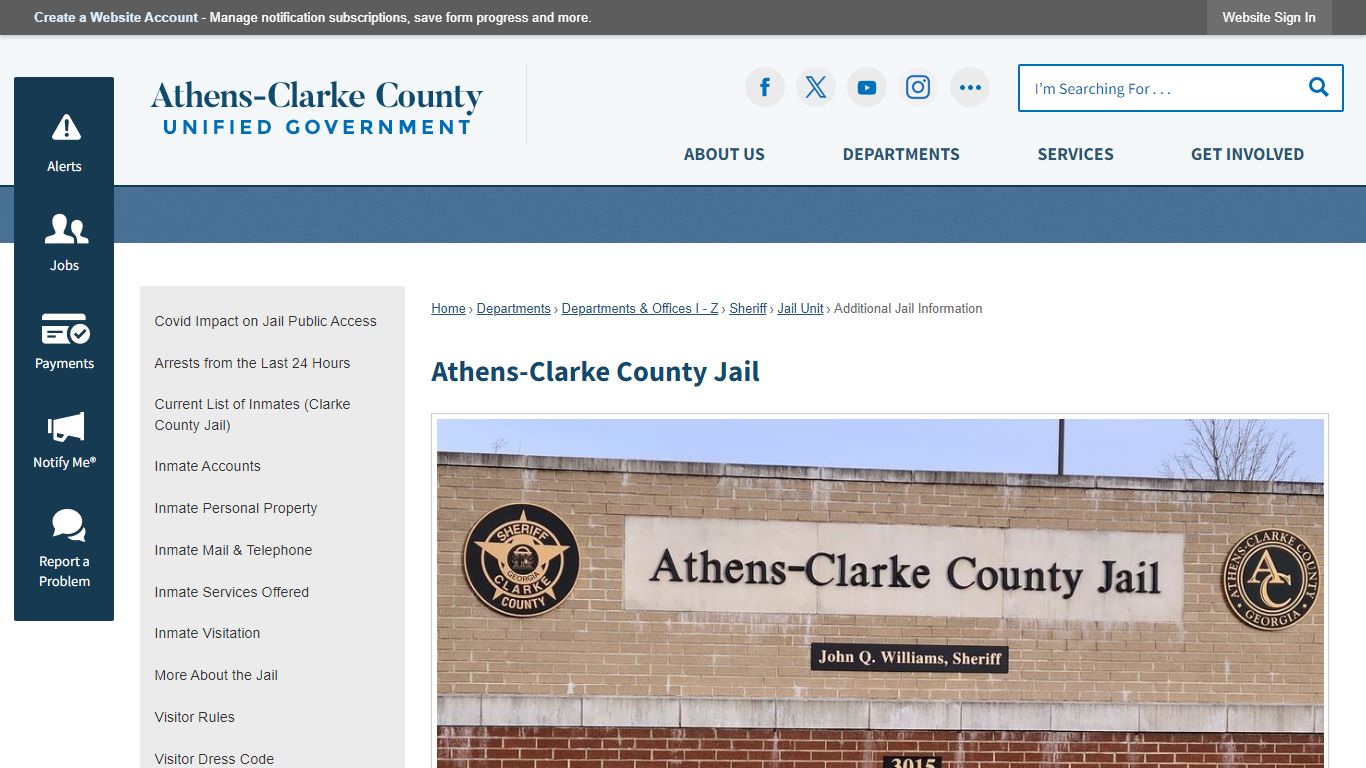 Athens-Clarke County Jail – Official Facility Photo