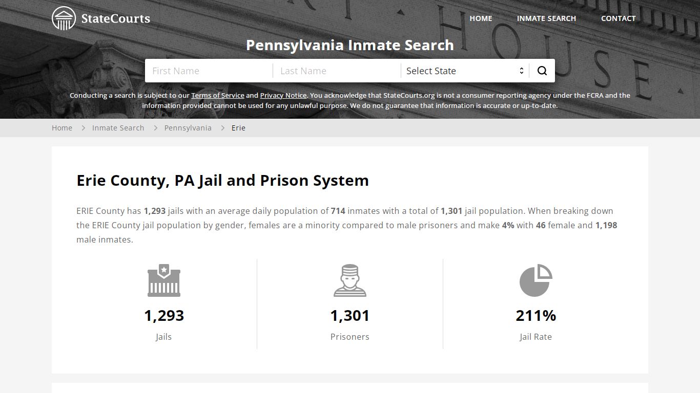 Erie County PA Inmate Search - StateCourts