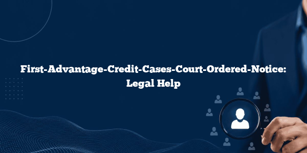 First-Advantage-Credit-Cases-Court-Ordered-Notice: Legal Help